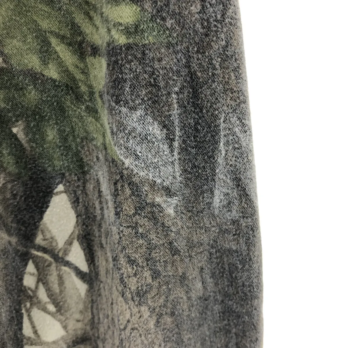 00'S DUXBAK Real Tree Camo Long Sleeve Button Down Light Flannel Shirt Men's L size /eaa490225