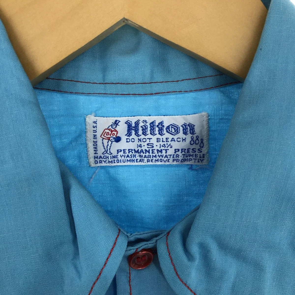 70s~80'S Hilton Bowling Shirt Made in USA Men's S Vintage /eaa431967