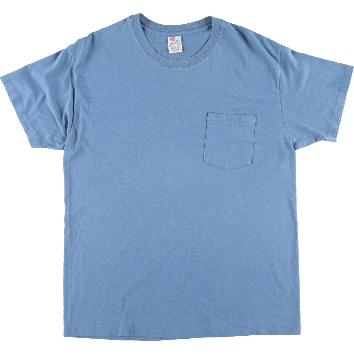 90'S Hanes Plain Pocket T-Shirt Made in USA Men's L Vintage /eaa456934