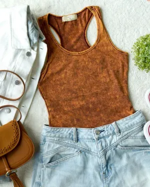 Acid Wash Tank Bodysuit