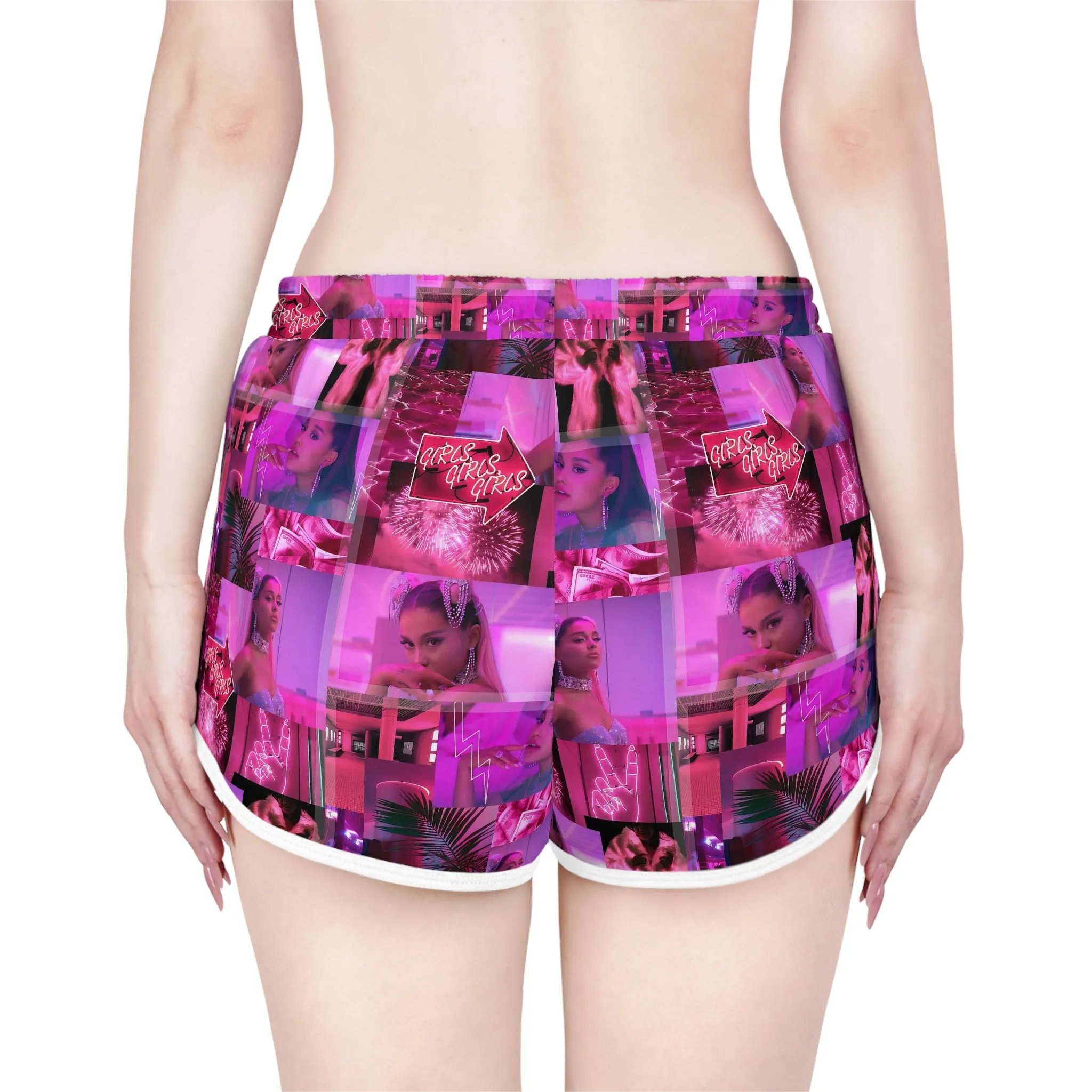 Ariana Grande 7 Rings Collage Women's Relaxed Shorts