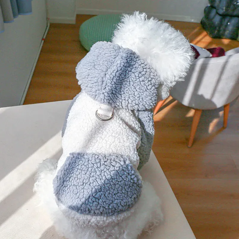 BerberFleece™ Hooded Small Dog Sweater with Buckle