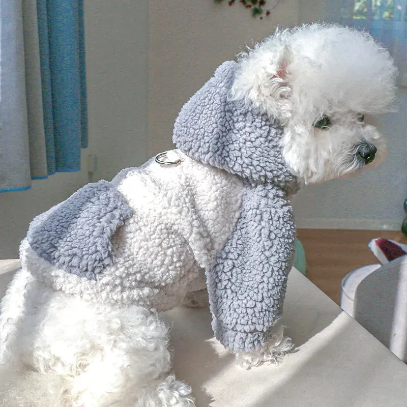 BerberFleece™ Hooded Small Dog Sweater with Buckle