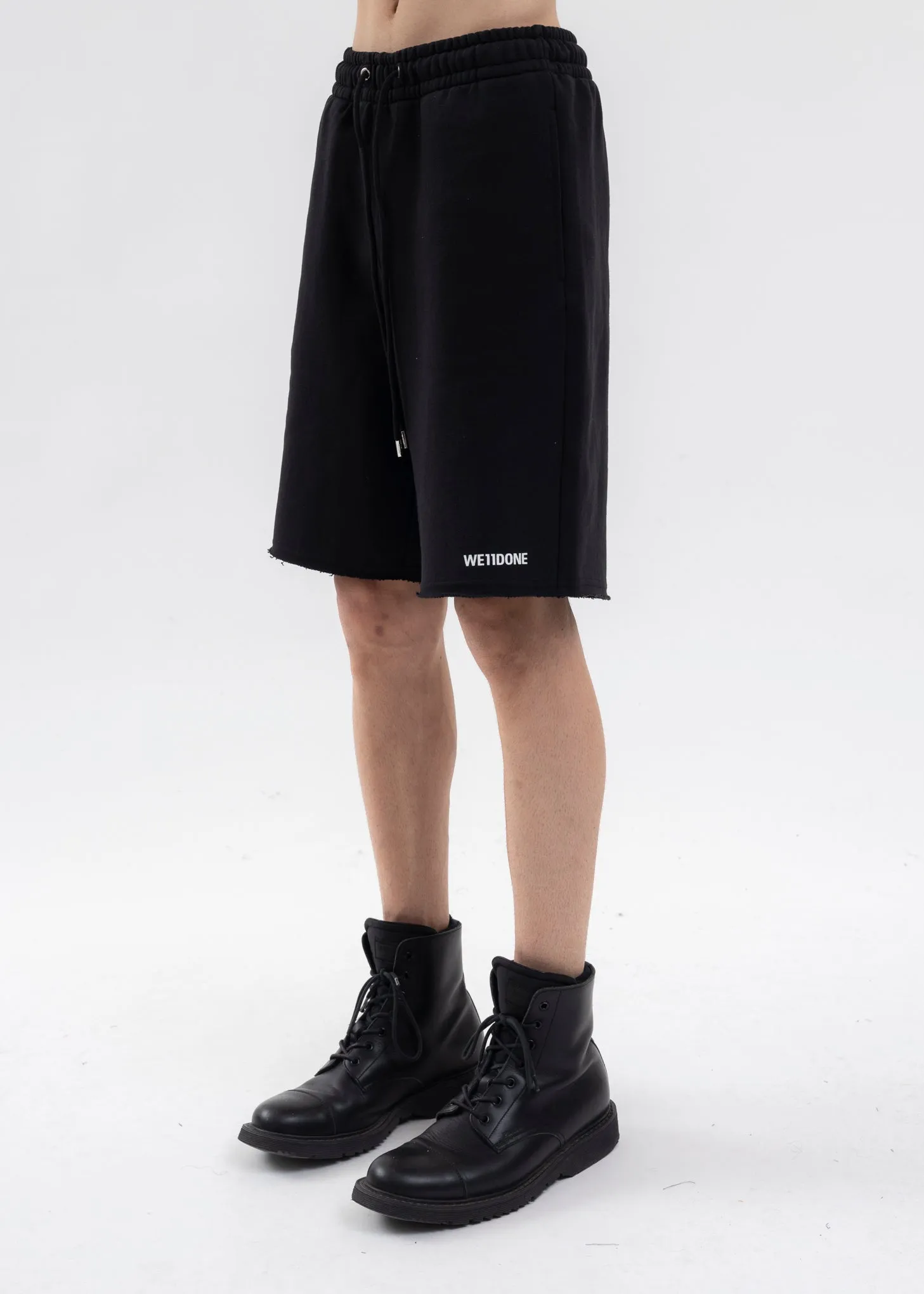 BLACK BASIC LOGO SHORTS