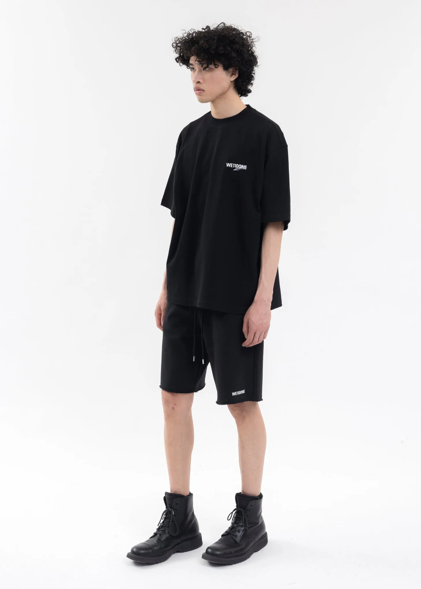 BLACK BASIC LOGO SHORTS