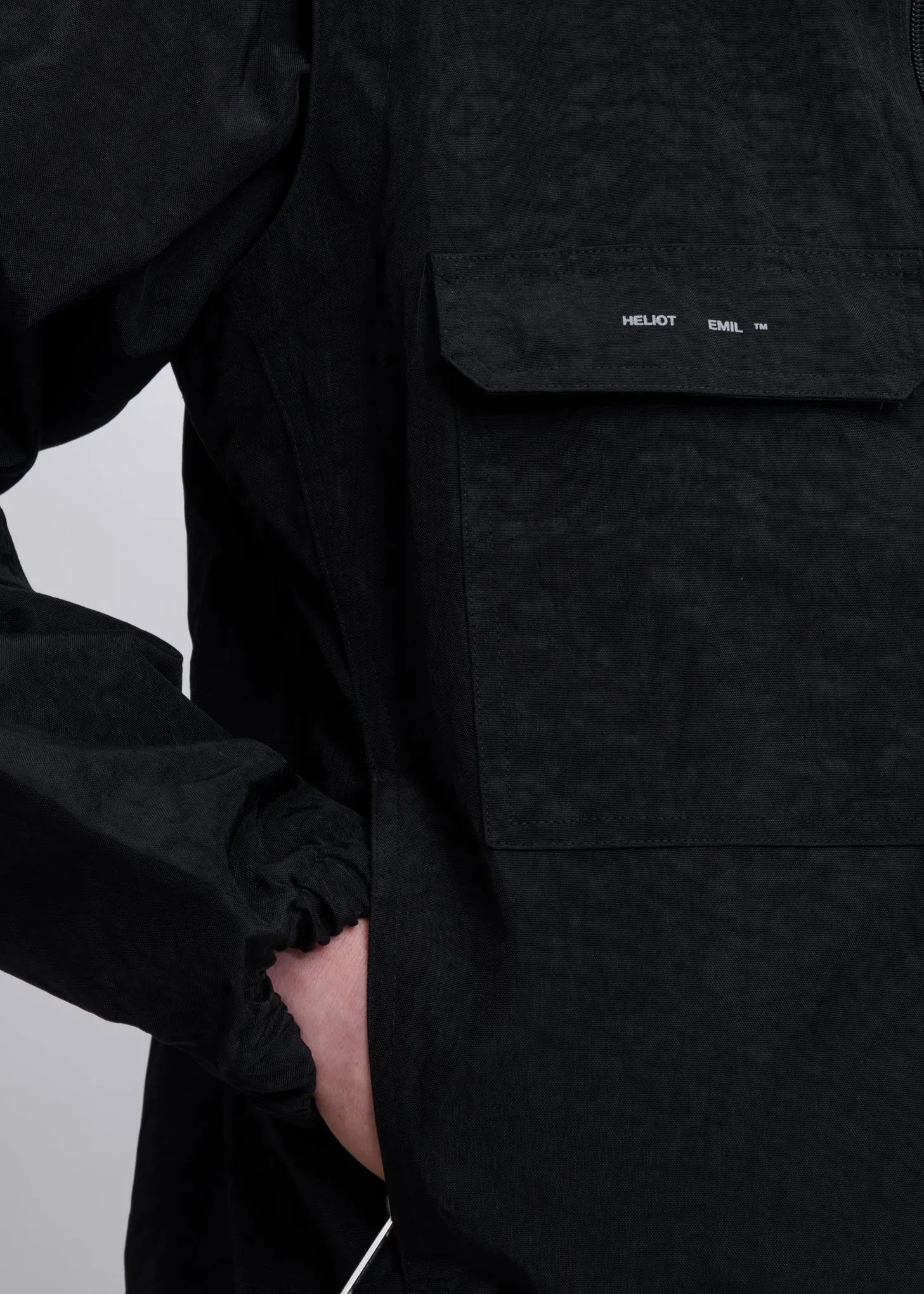 Black Panel Hooded Jacket