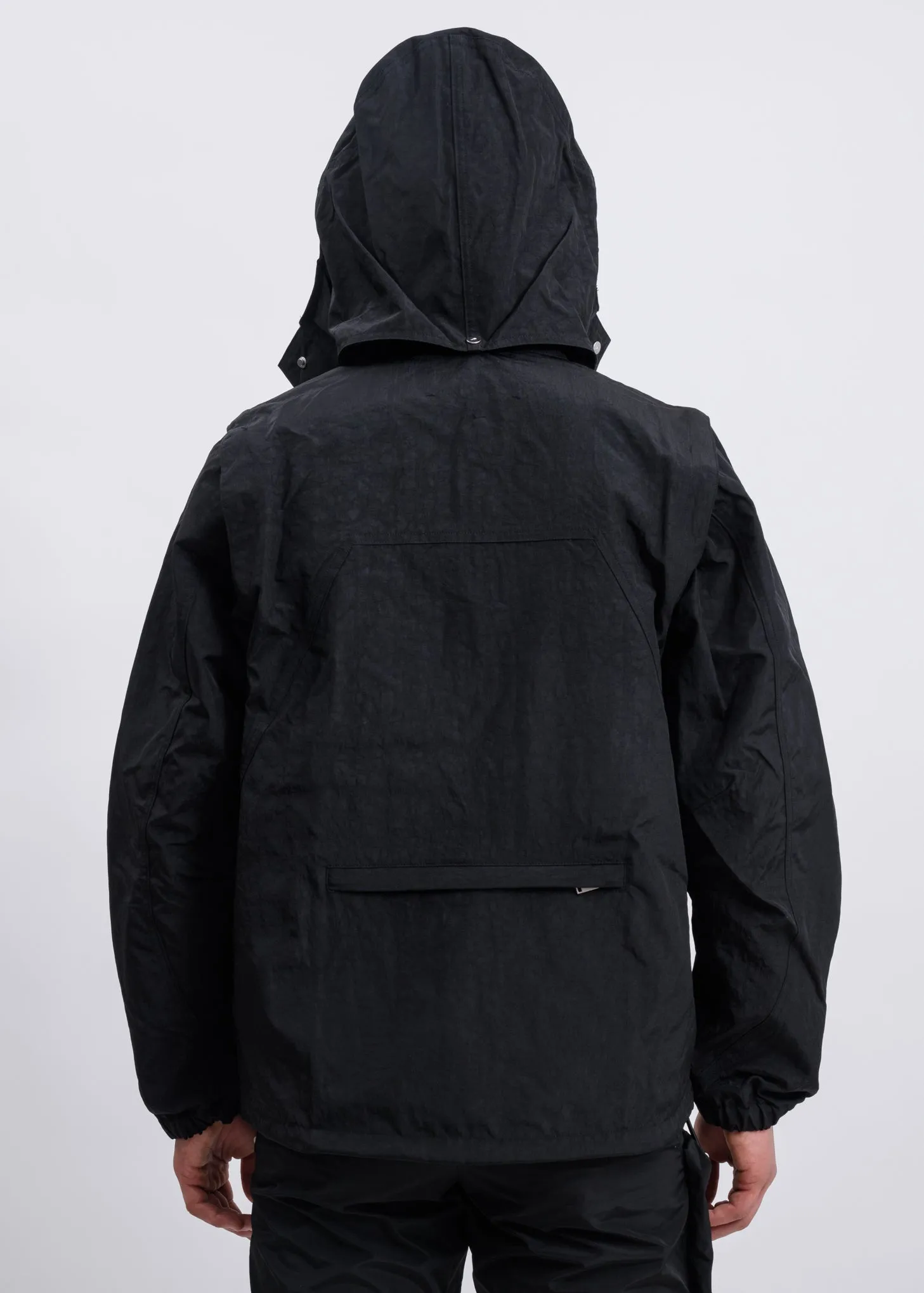 Black Panel Hooded Jacket