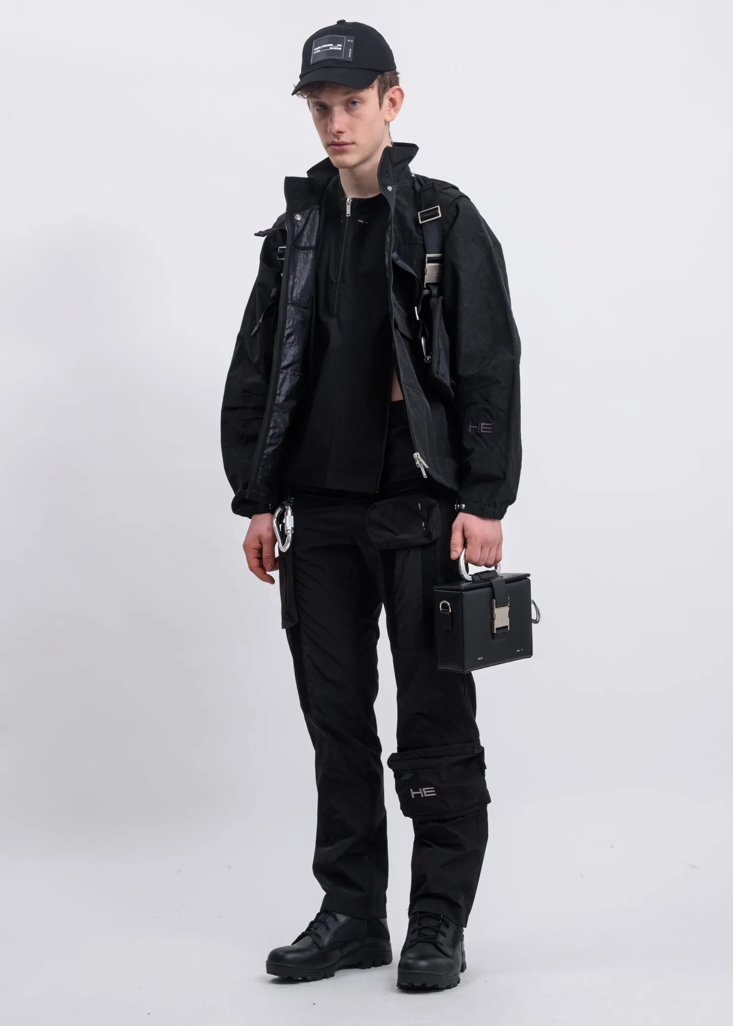 Black Panel Hooded Jacket