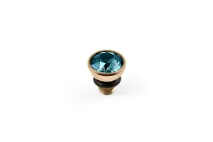 Bottone 5mm Indicolite Top Gold
