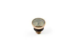 Bottone 5mm Light Grey Top Gold