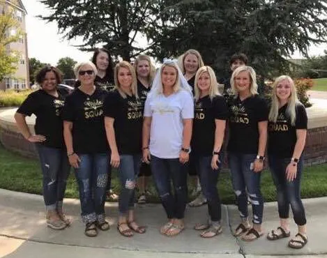 Bride & Bride Squad Arrow Custom Shirts, Short Sleeve