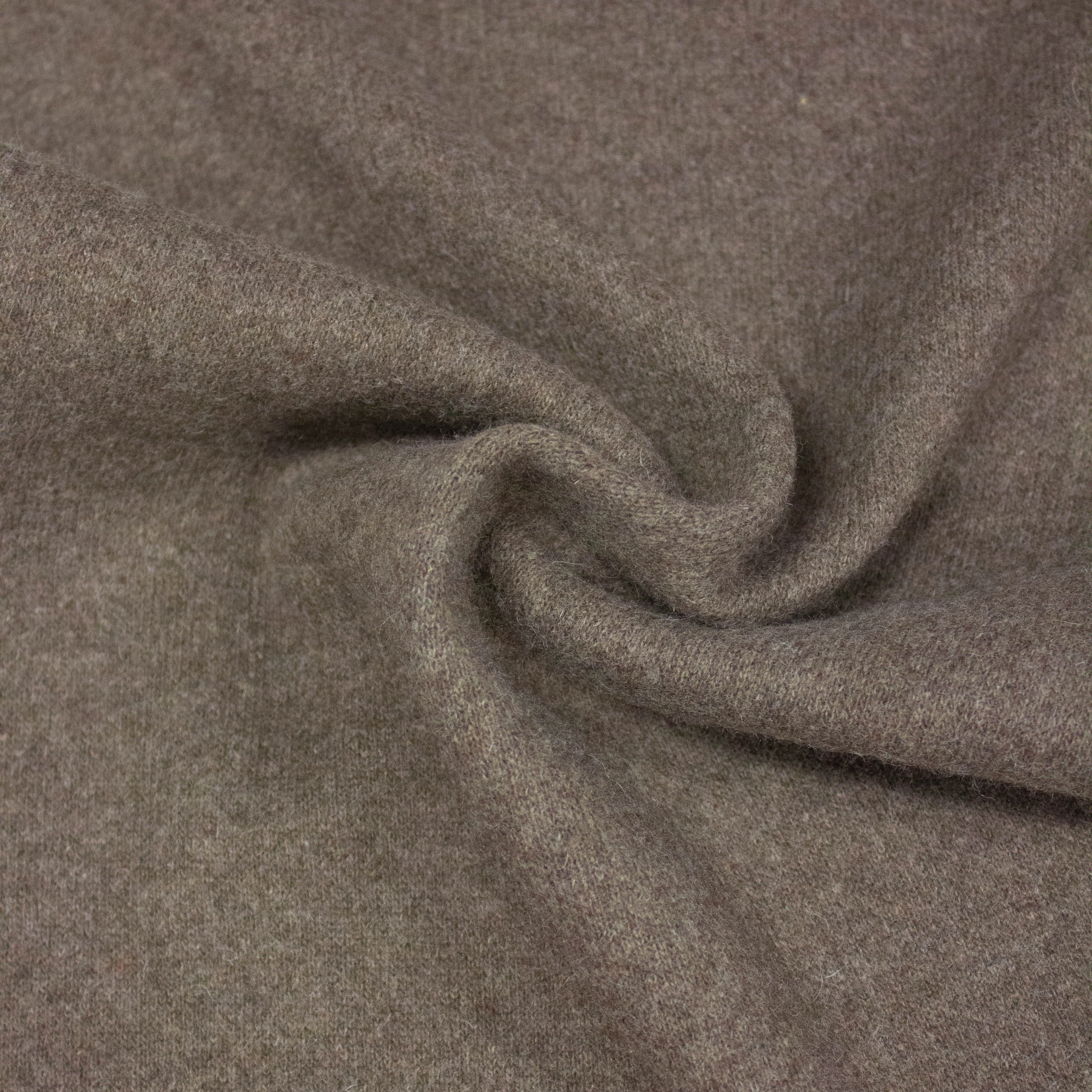 Carey Taupe Brown Wool Knit - COUPON 50CM