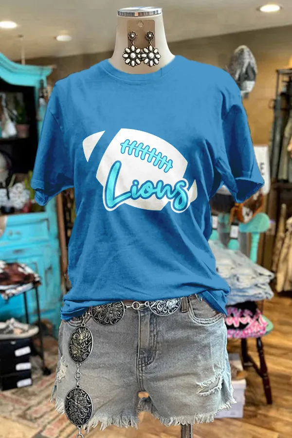 Cozy Detroit Lions Football Gameday Print Tee