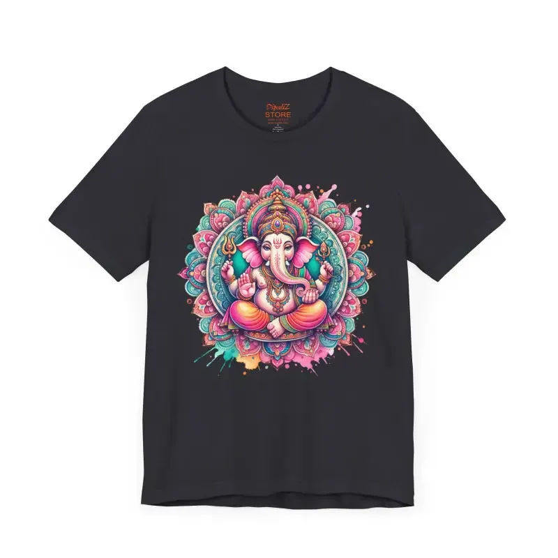 Cozy Mandala Ganesha Short Sleeve Tee