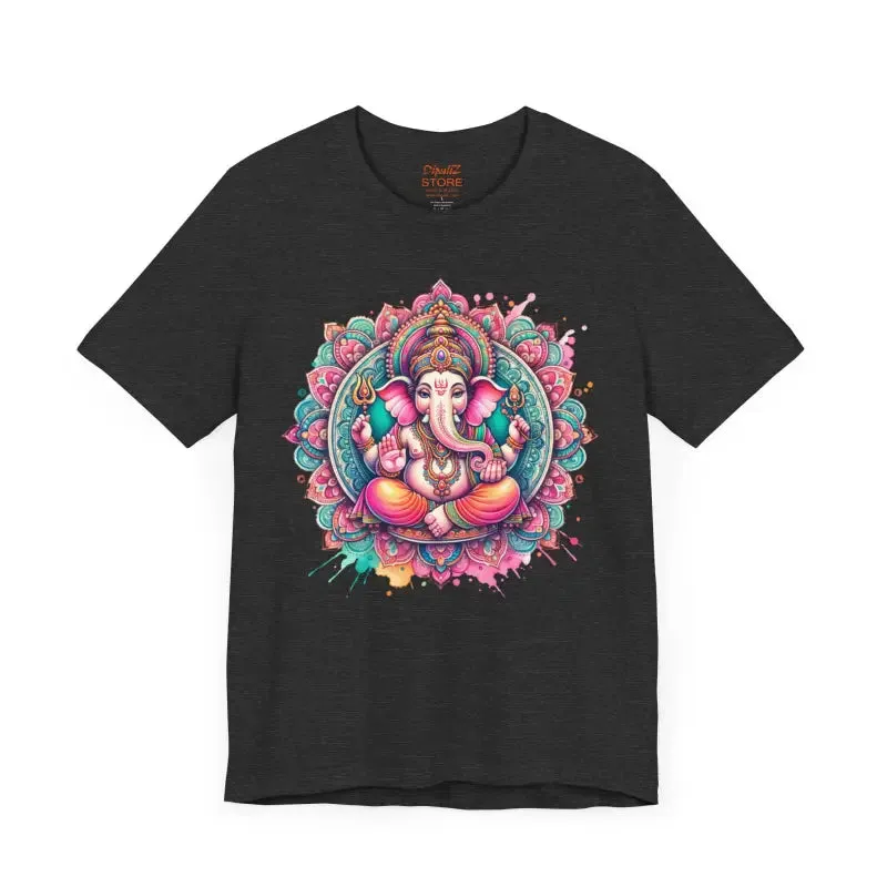 Cozy Mandala Ganesha Short Sleeve Tee