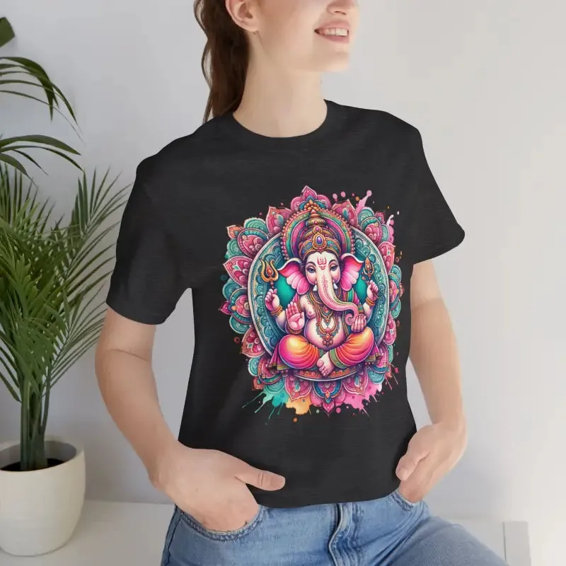 Cozy Mandala Ganesha Short Sleeve Tee