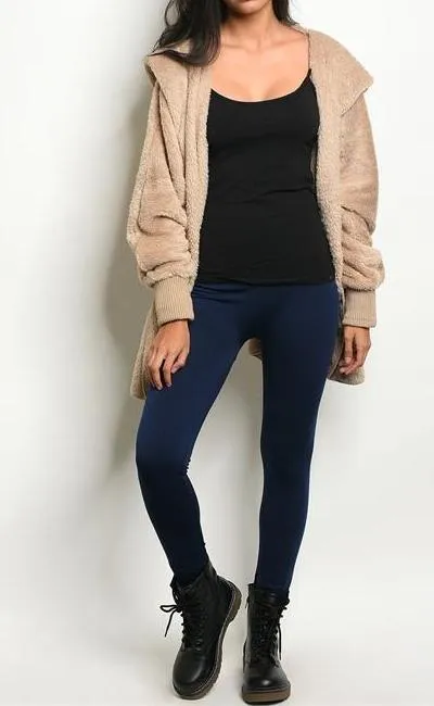 Cozy Vibes Fleece Lined Leggings (Navy)