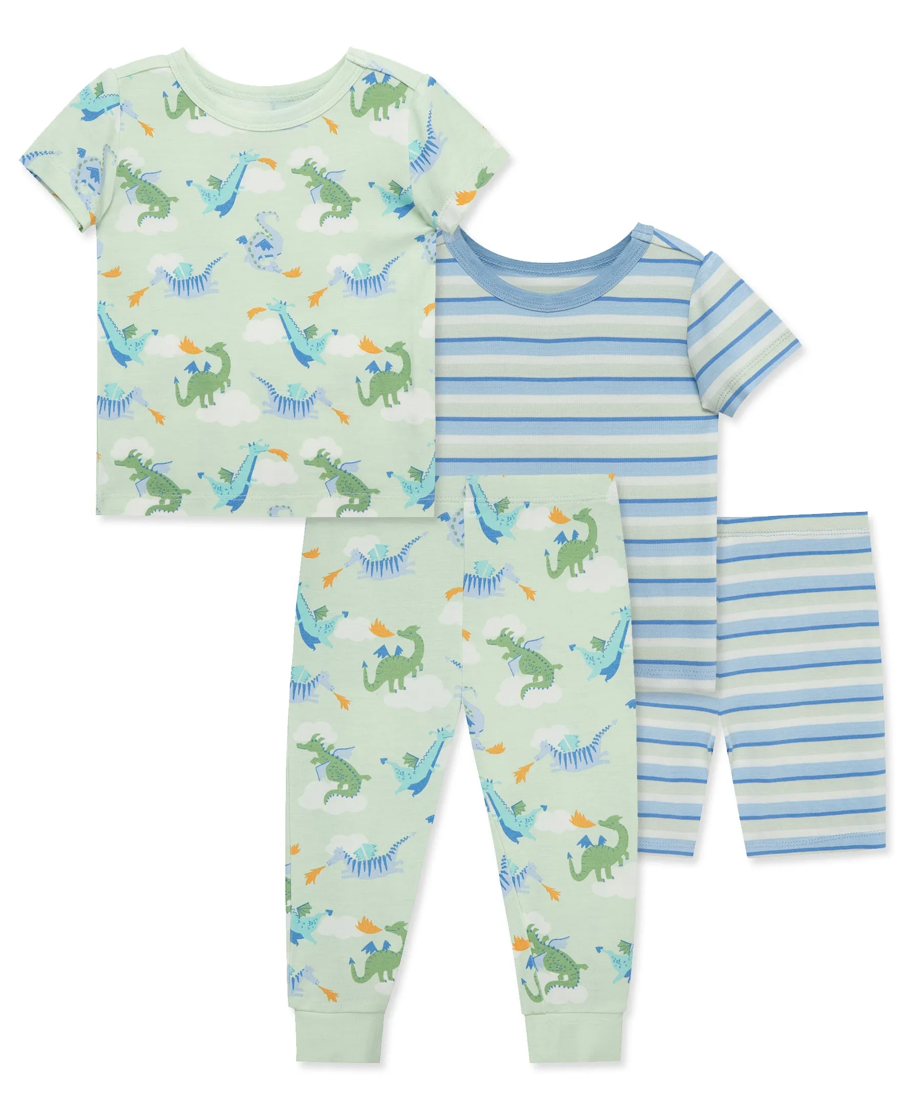 Dragon 4-Piece Pajama Set (2T-4T)