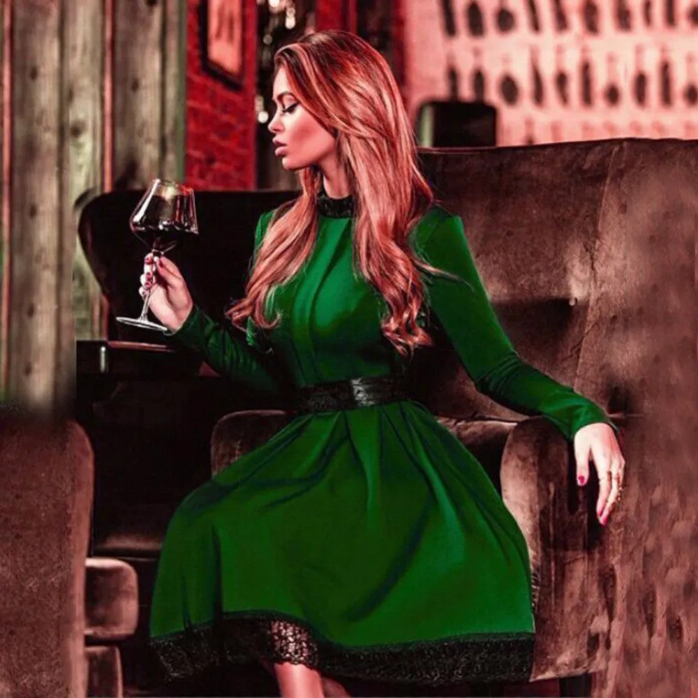 Fashionable Sexy Long Sleeve Dress