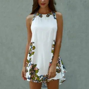 Fashionable Sexy Print High Temperamental Short Dress