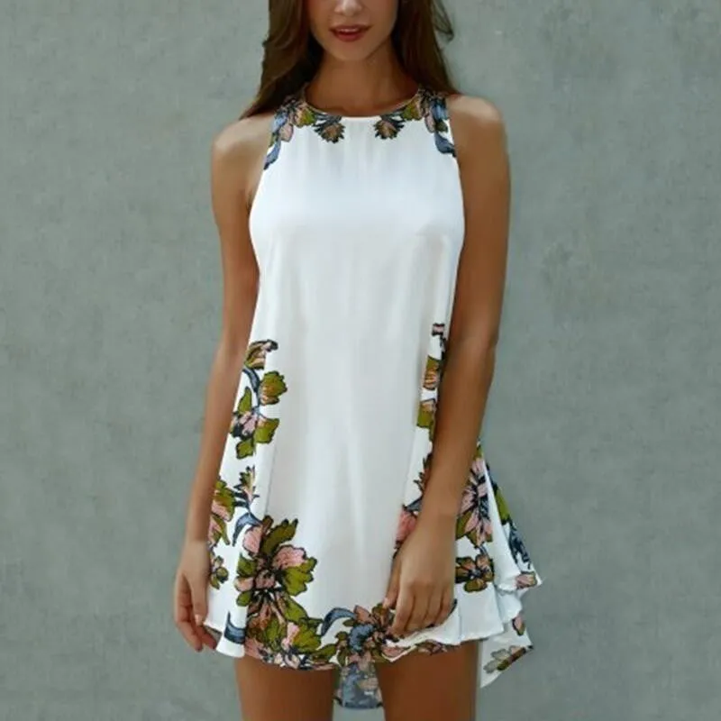Fashionable Sexy Print High Temperamental Short Dress