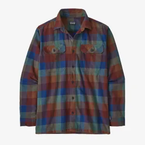 Fjord Patagonia Men's Mid-Weight Organic Cotton Flannel Long Sleeve Shirt , Guides color: Superior Blue