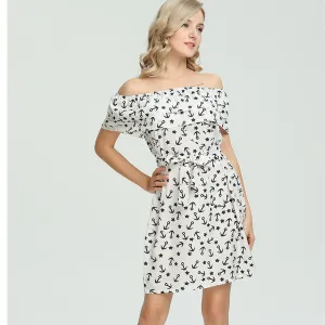 Flower Color Sleeveless Off Shoulder Short Dresses