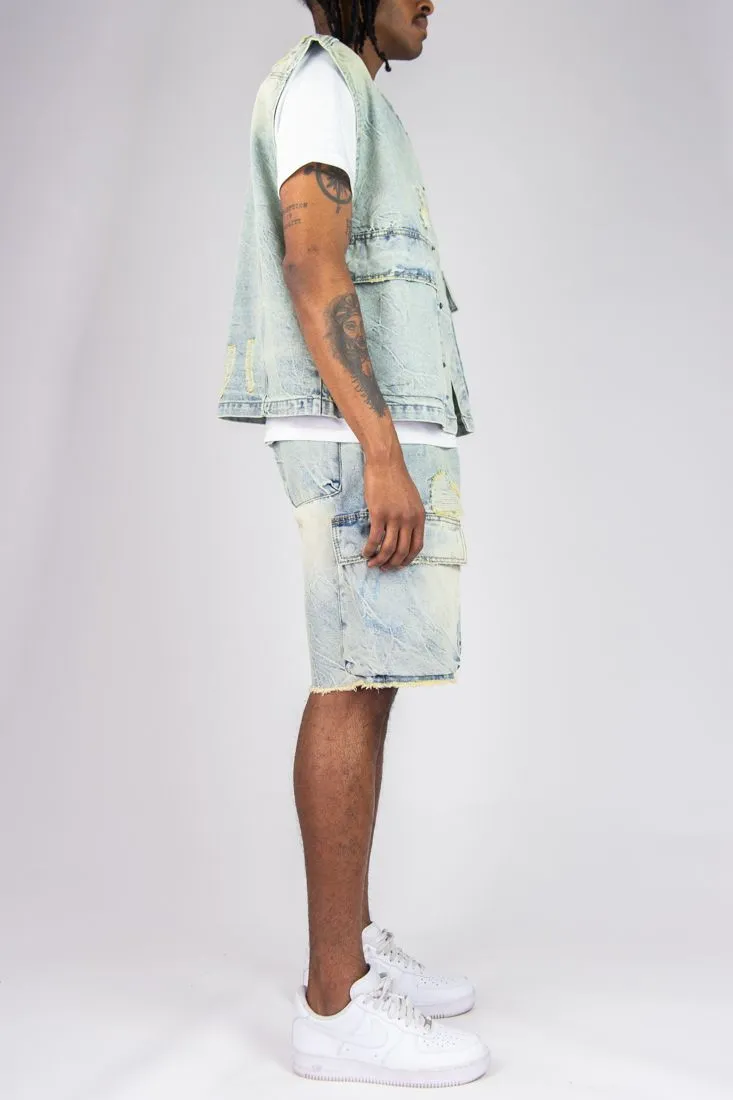 Grunge Cargo Jorts [12" Inseam Relaxed Fit] | Rebel Minds