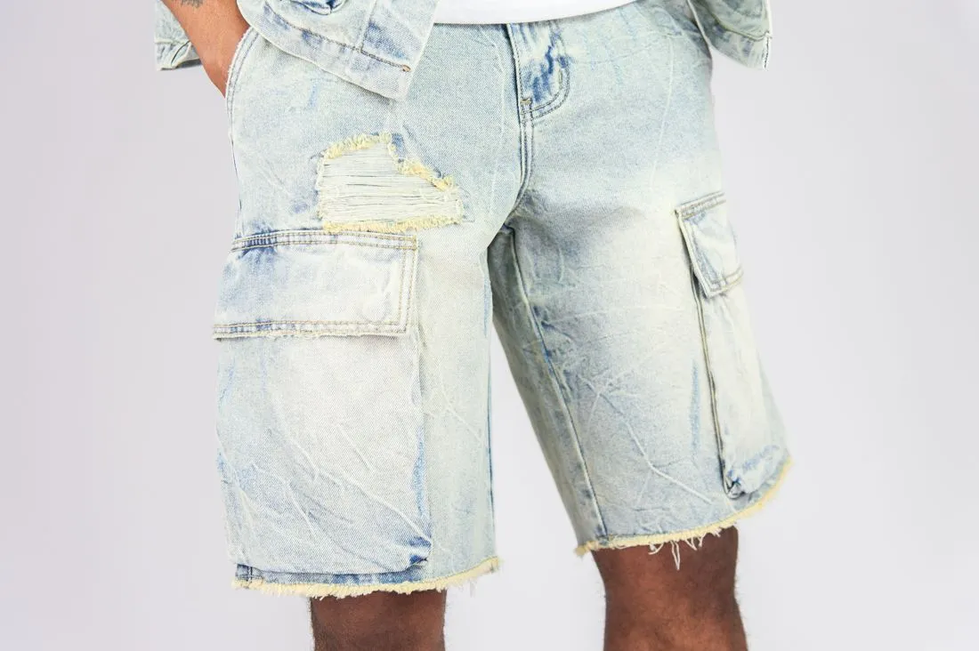 Grunge Cargo Jorts [12" Inseam Relaxed Fit] | Rebel Minds