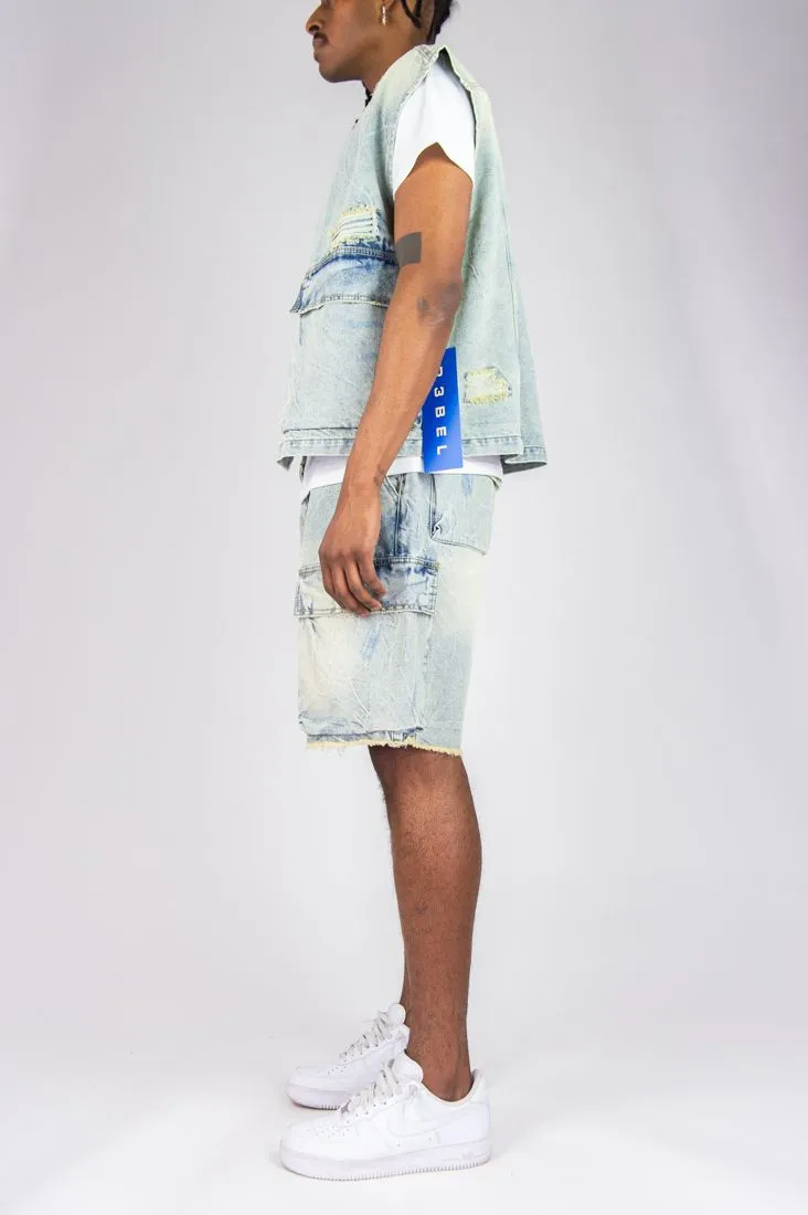 Grunge Cargo Jorts [12" Inseam Relaxed Fit] | Rebel Minds