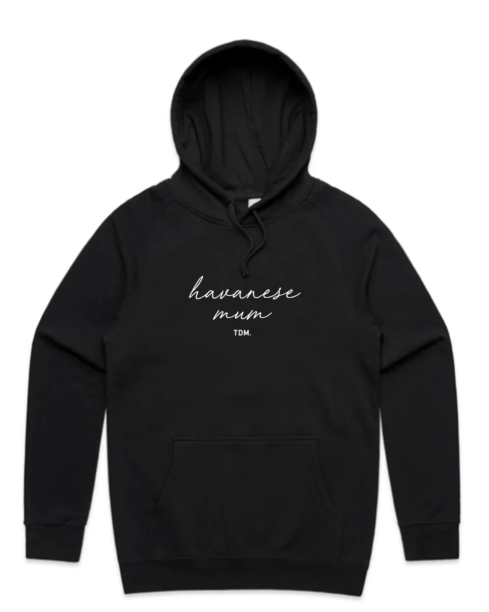 Havanese Mum Illustration: Unisex Hoodie