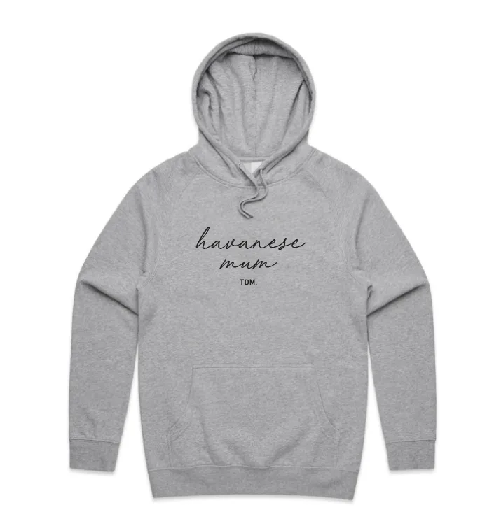 Havanese Mum Illustration: Unisex Hoodie