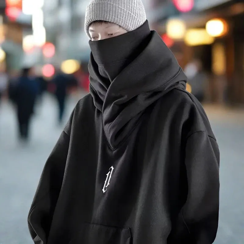 High Collar Hip Hop Street-wear Hoodies - Fashionable Loose Unisex Sweaters