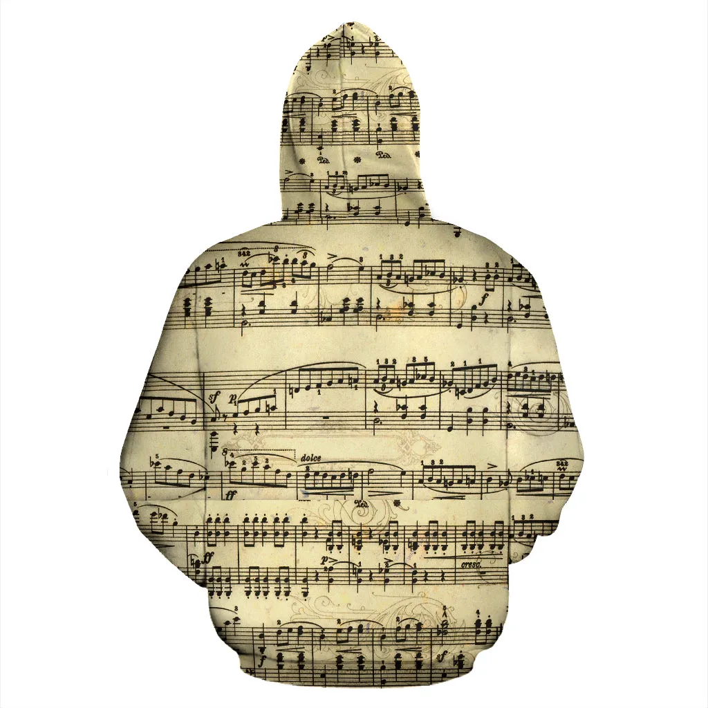 Hoodie Sheet Music Design The Music Lover