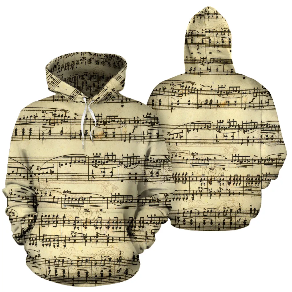 Hoodie Sheet Music Design The Music Lover