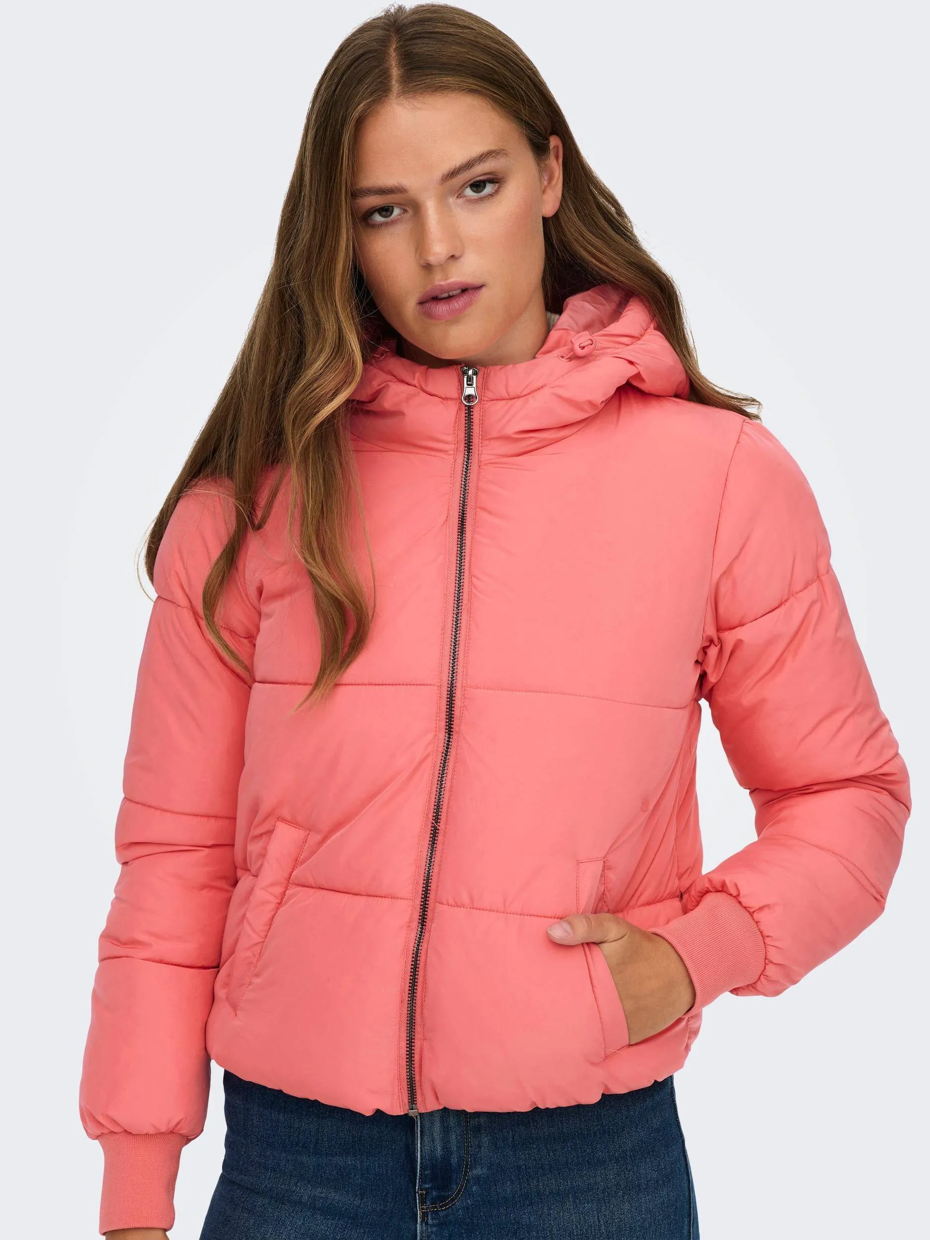 Jacqueline De Yong NEWERICA Hooded Jacket -ROSE