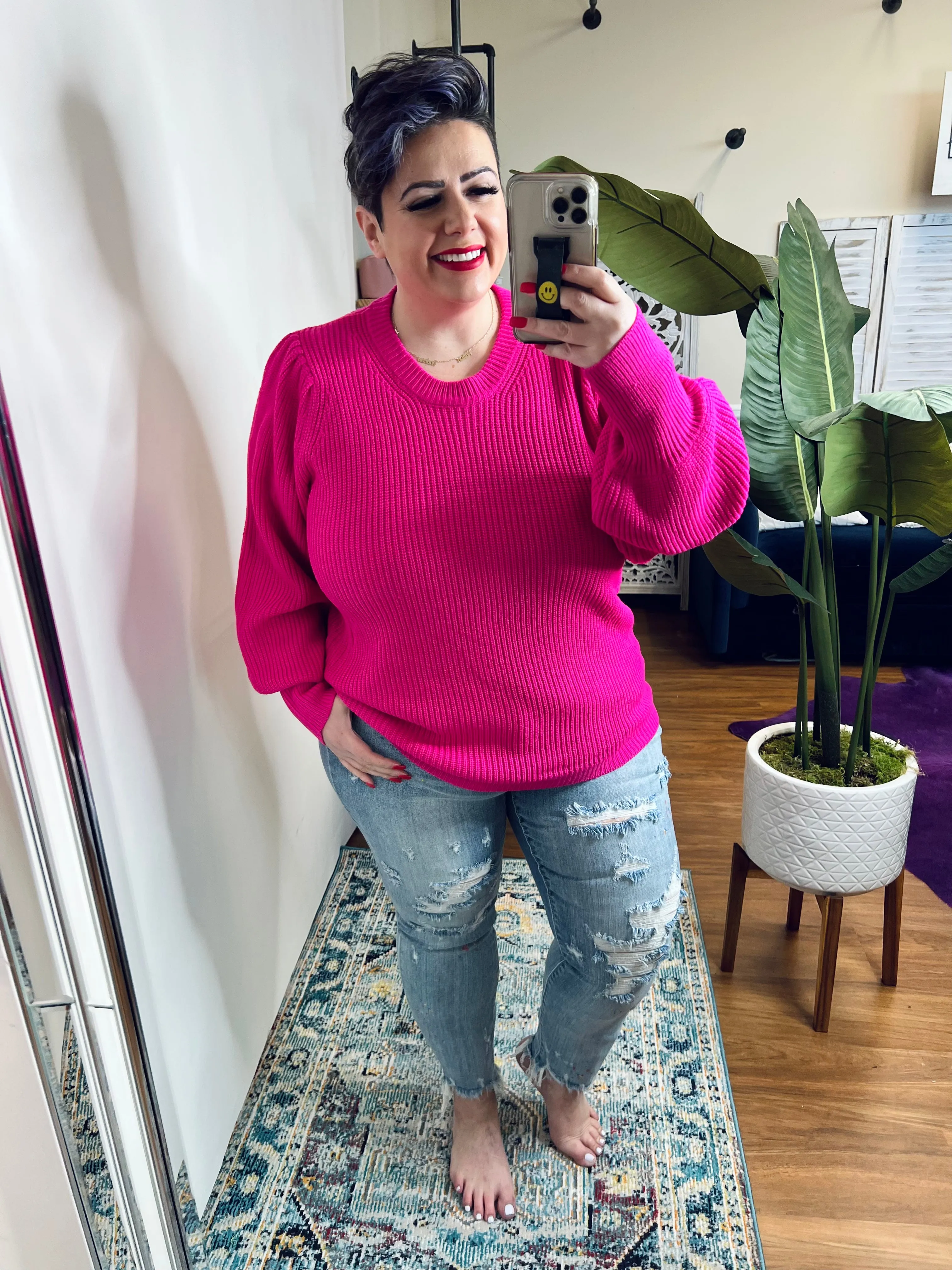 Keep Me Warm Balloon Sleeve Sweater