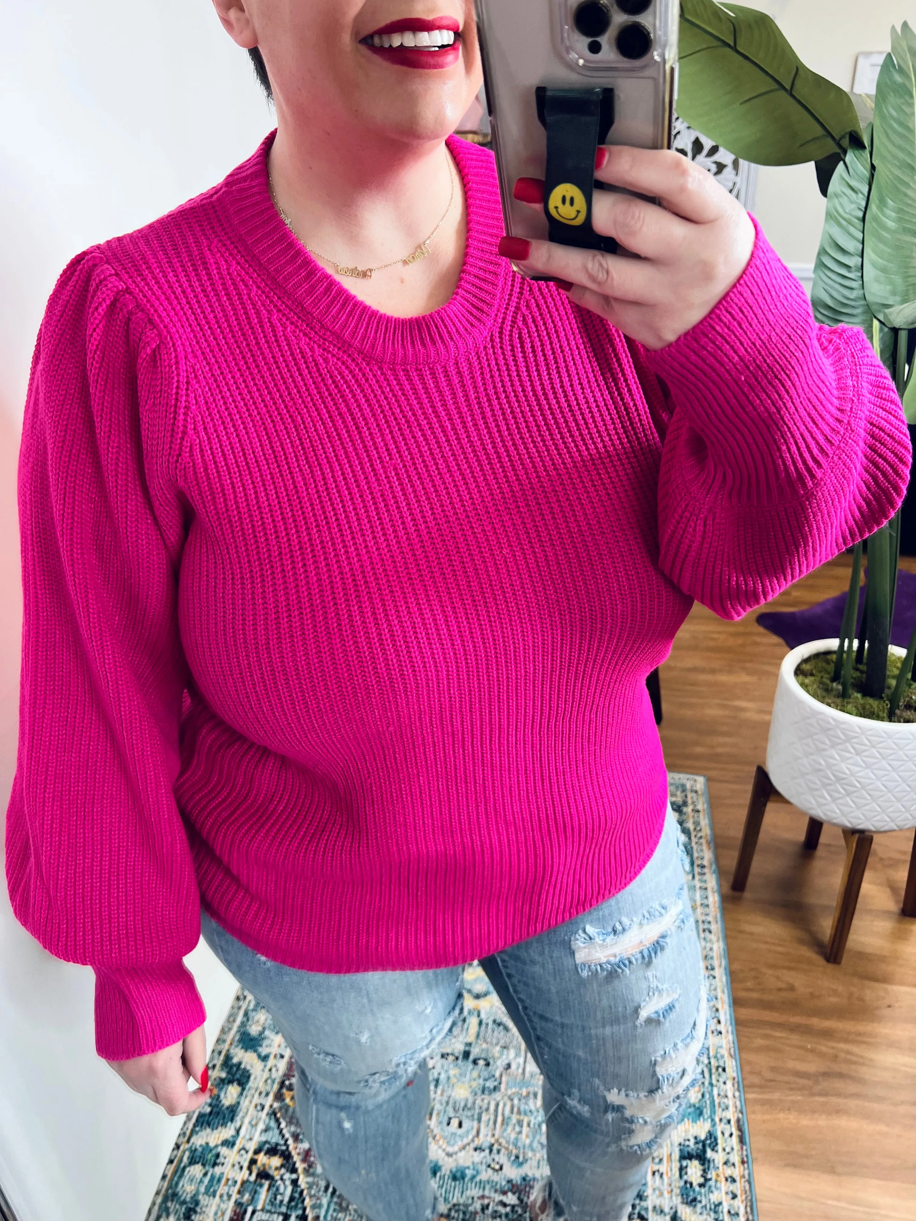 Keep Me Warm Balloon Sleeve Sweater