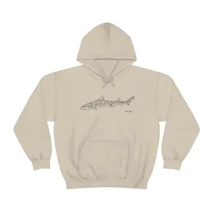 Leopard Shark Drawing Warm Hoodie