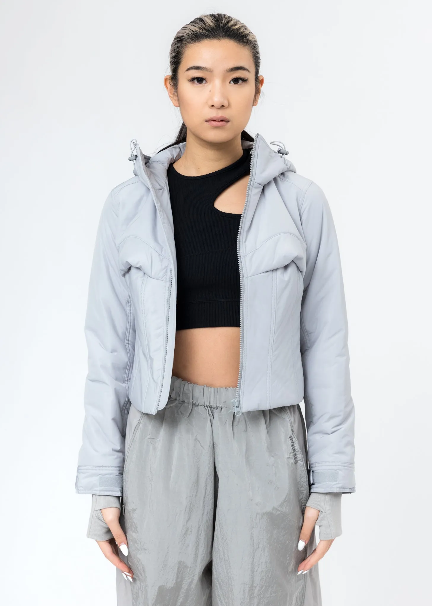Light Grey Quill Padded Jacket