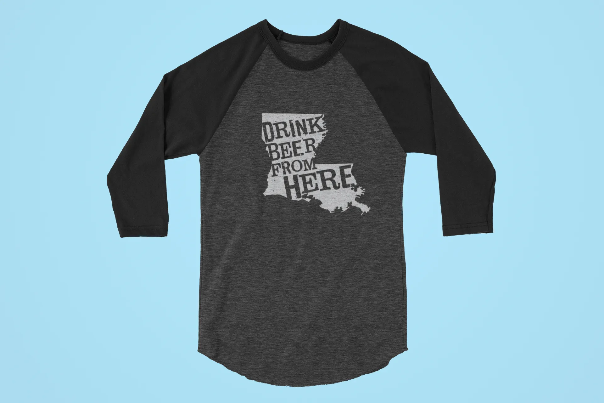 Louisiana Drink Beer From Here® - Craft Beer Baseball tee
