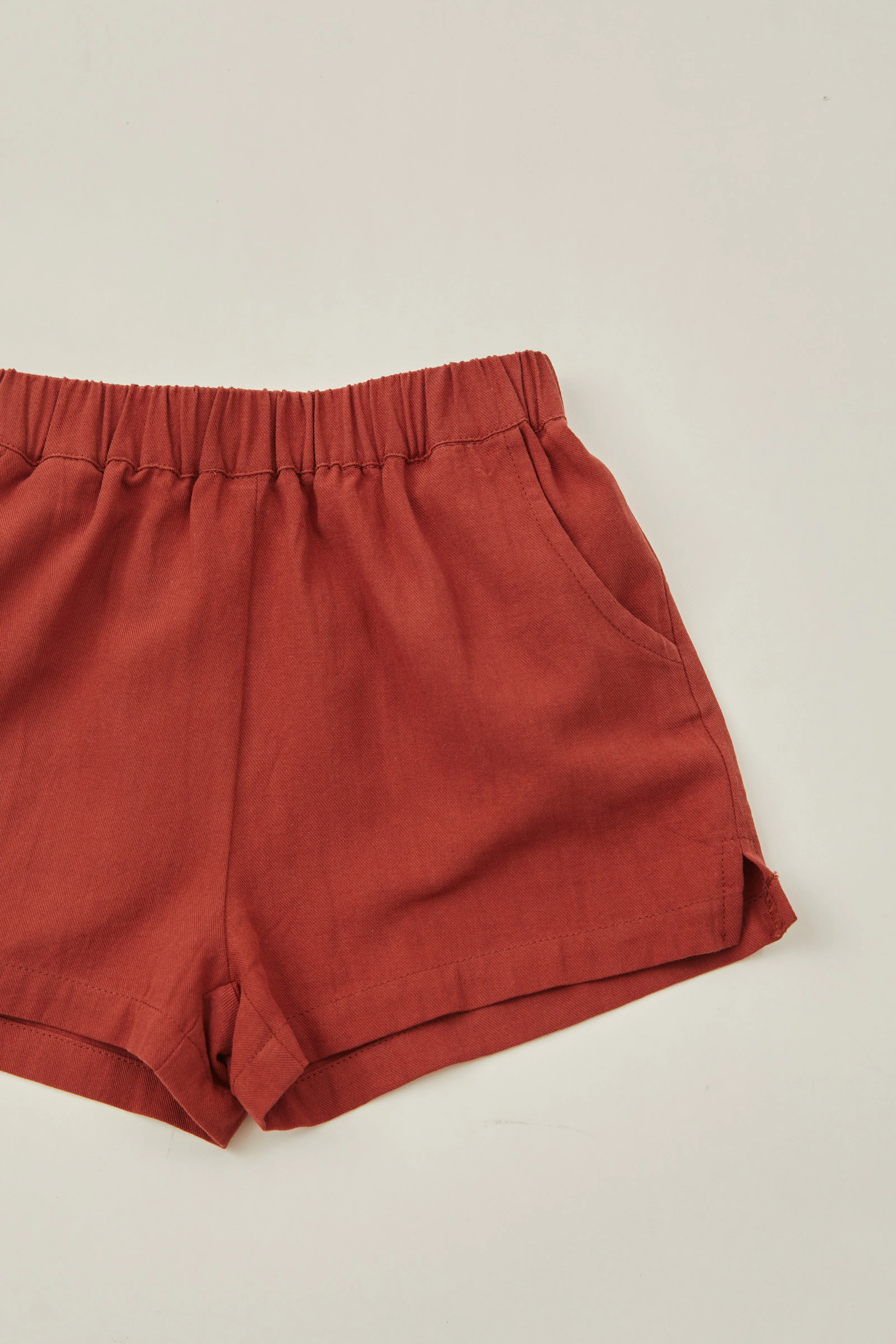 Mini Relaxed Shorts in Sienna