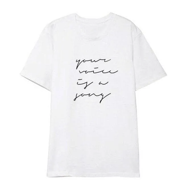 Monsta x Kpop shirts t-shirt Letter Korean  men women new funny t shirts .