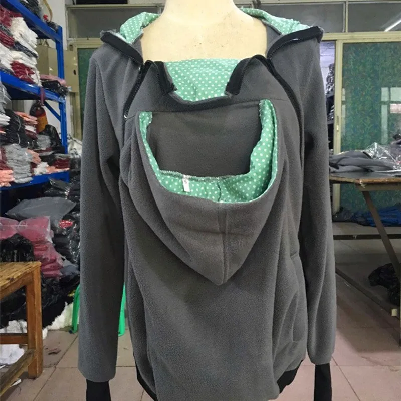 Multifunction Warm Mothers' Kangaroo Hoodie