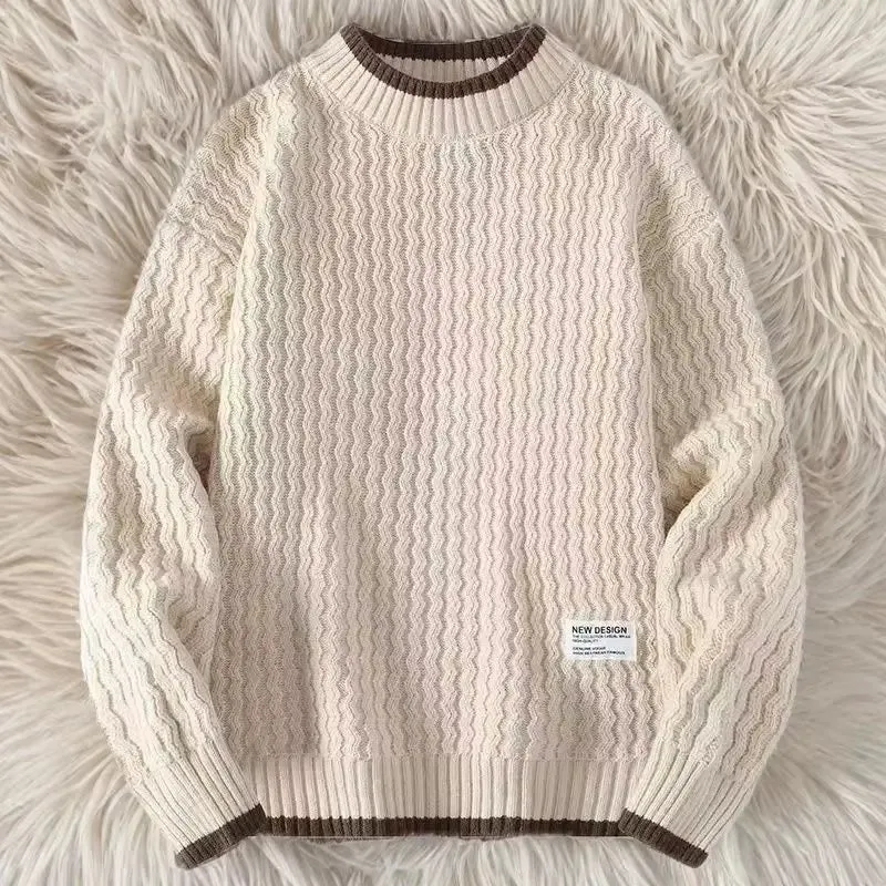 New Thick Fleeced Crewneck Warm Knitwear round Collar Designer Pullover Sweaters