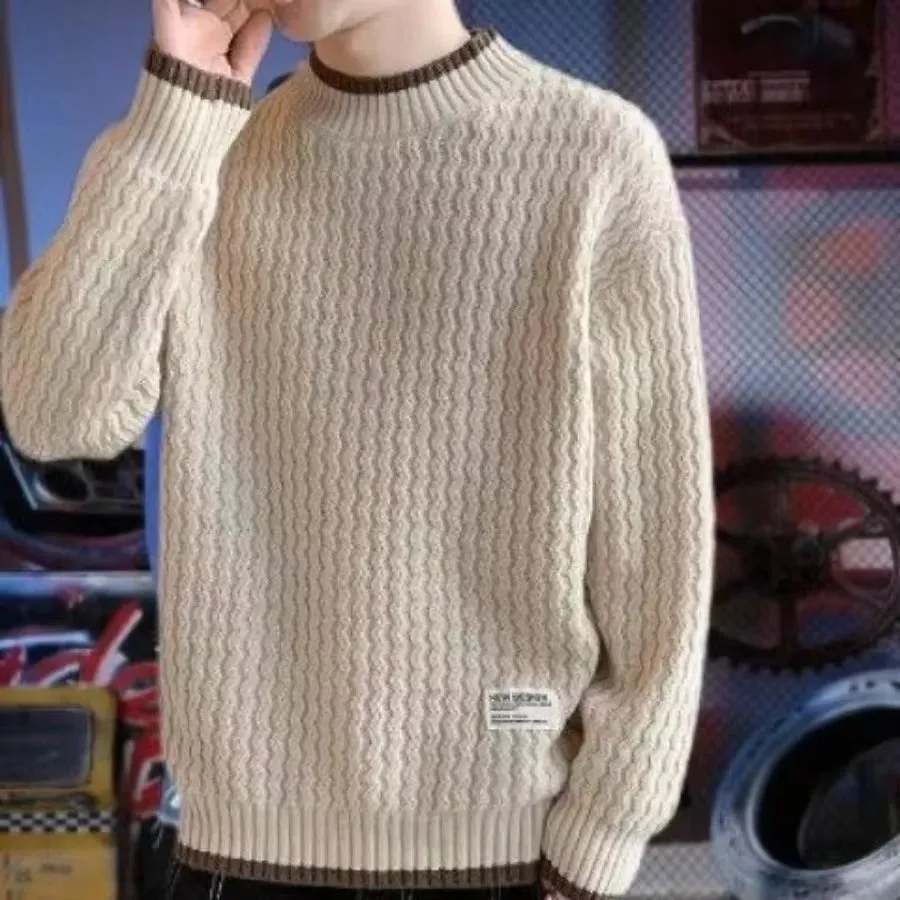 New Thick Fleeced Crewneck Warm Knitwear round Collar Designer Pullover Sweaters