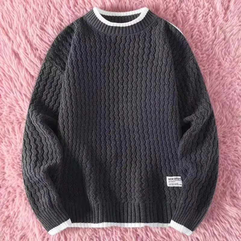 New Thick Fleeced Crewneck Warm Knitwear round Collar Designer Pullover Sweaters
