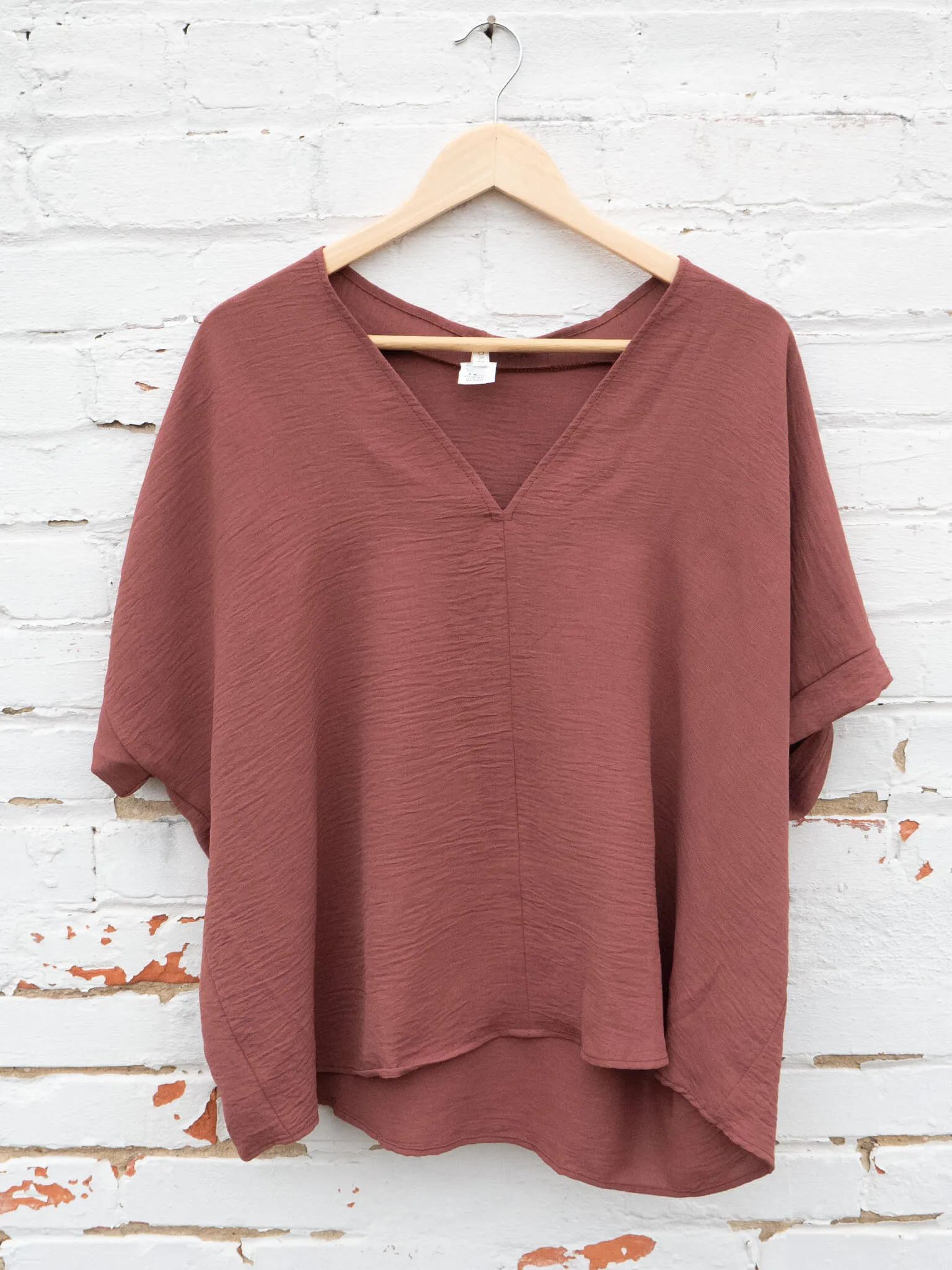 Oversized V Neck Blouse