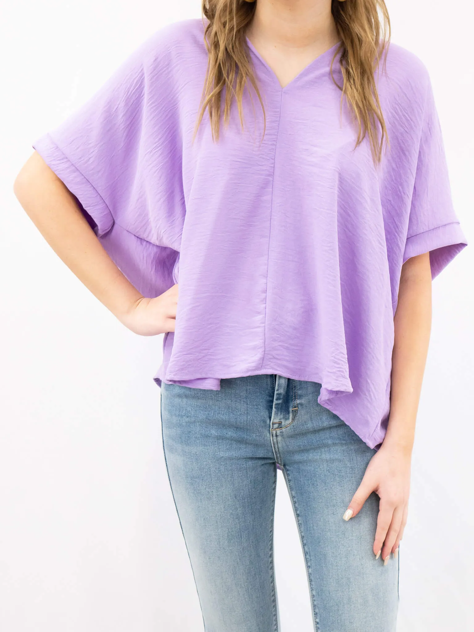 Oversized V Neck Blouse