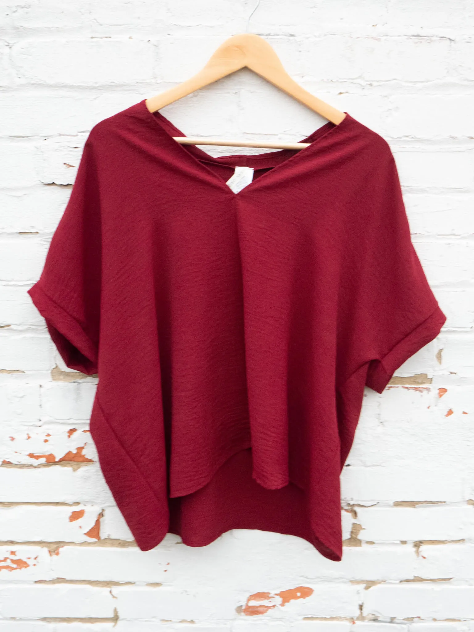 Oversized V Neck Blouse